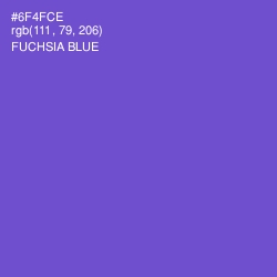 #6F4FCE - Fuchsia Blue Color Image