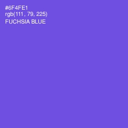 #6F4FE1 - Fuchsia Blue Color Image