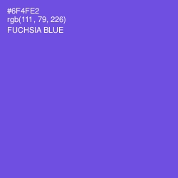 #6F4FE2 - Fuchsia Blue Color Image