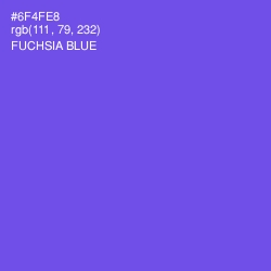 #6F4FE8 - Fuchsia Blue Color Image