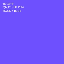 #6F50FF - Moody Blue Color Image