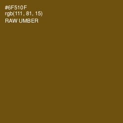 #6F510F - Raw Umber Color Image