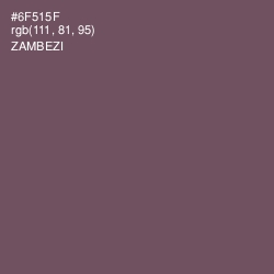 #6F515F - Zambezi Color Image