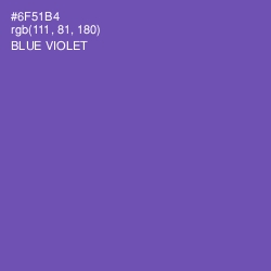#6F51B4 - Blue Violet Color Image