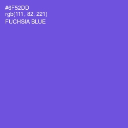 #6F52DD - Fuchsia Blue Color Image