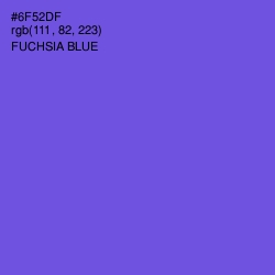 #6F52DF - Fuchsia Blue Color Image