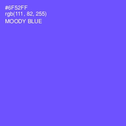 #6F52FF - Moody Blue Color Image