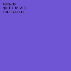 #6F54D3 - Fuchsia Blue Color Image