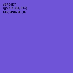 #6F54D7 - Fuchsia Blue Color Image