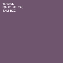 #6F556D - Salt Box Color Image