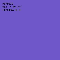#6F56C9 - Fuchsia Blue Color Image