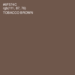#6F574C - Tobacco Brown Color Image