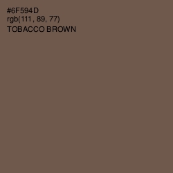 #6F594D - Tobacco Brown Color Image