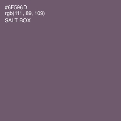 #6F596D - Salt Box Color Image