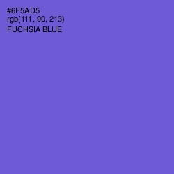 #6F5AD5 - Fuchsia Blue Color Image