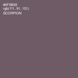 #6F5B65 - Scorpion Color Image