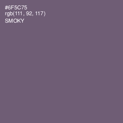 #6F5C75 - Smoky Color Image
