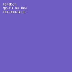 #6F5DC4 - Fuchsia Blue Color Image