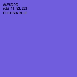 #6F5DDD - Fuchsia Blue Color Image