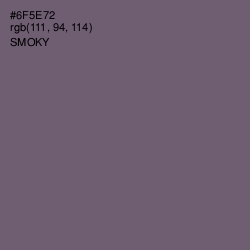 #6F5E72 - Smoky Color Image