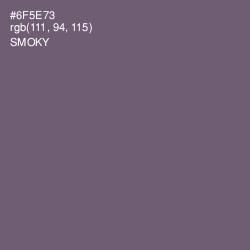 #6F5E73 - Smoky Color Image