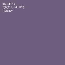 #6F5E7B - Smoky Color Image
