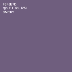 #6F5E7D - Smoky Color Image