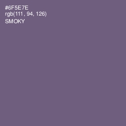 #6F5E7E - Smoky Color Image