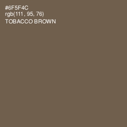 #6F5F4C - Tobacco Brown Color Image