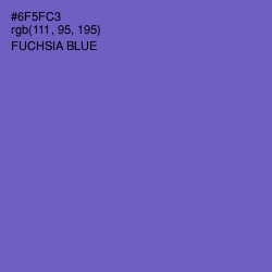 #6F5FC3 - Fuchsia Blue Color Image