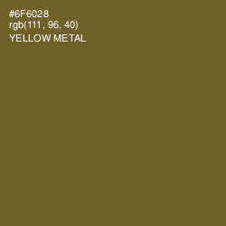 #6F6028 - Yellow Metal Color Image