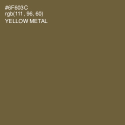 #6F603C - Yellow Metal Color Image