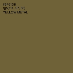 #6F6138 - Yellow Metal Color Image