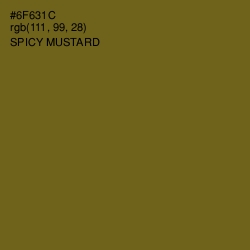 #6F631C - Spicy Mustard Color Image