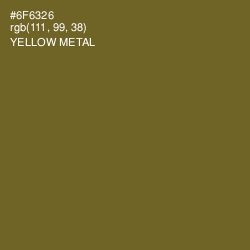 #6F6326 - Yellow Metal Color Image