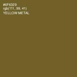 #6F6329 - Yellow Metal Color Image