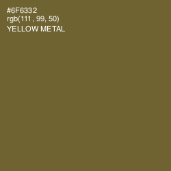 #6F6332 - Yellow Metal Color Image