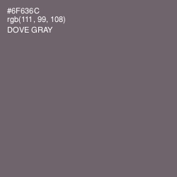 #6F636C - Dove Gray Color Image