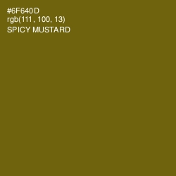 #6F640D - Spicy Mustard Color Image