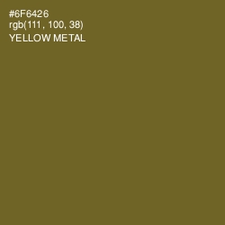 #6F6426 - Yellow Metal Color Image