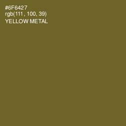 #6F6427 - Yellow Metal Color Image