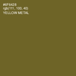 #6F6428 - Yellow Metal Color Image