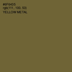 #6F6435 - Yellow Metal Color Image