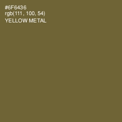 #6F6436 - Yellow Metal Color Image