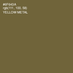 #6F643A - Yellow Metal Color Image