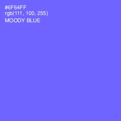 #6F64FF - Moody Blue Color Image