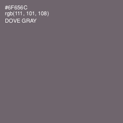 #6F656C - Dove Gray Color Image