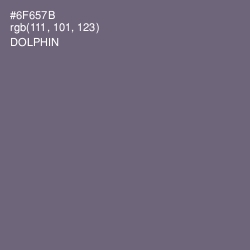 #6F657B - Dolphin Color Image