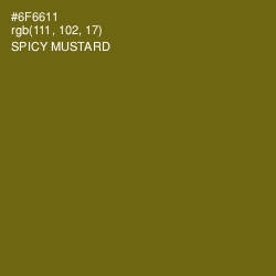 #6F6611 - Spicy Mustard Color Image