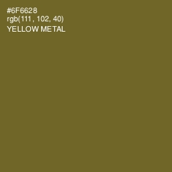 #6F6628 - Yellow Metal Color Image